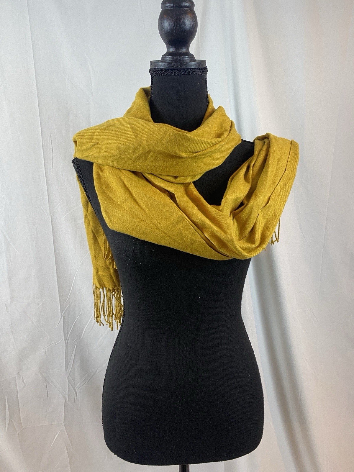 Cashmere Rectangle Fringed Scarf 27” Wide X 70” Long Without Fringe