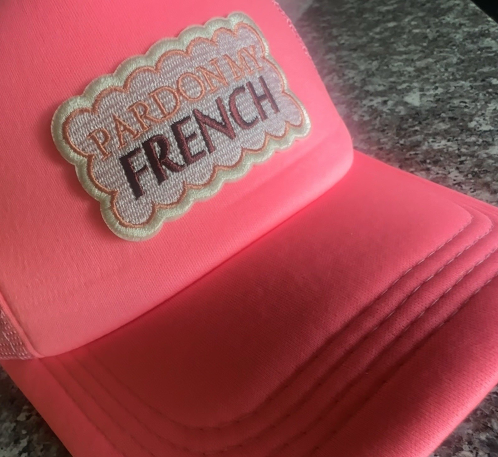 PINK Funny Quote Retro Hat Foam Mesh Baseball Cap Snapback Hats Caps Funny NEW