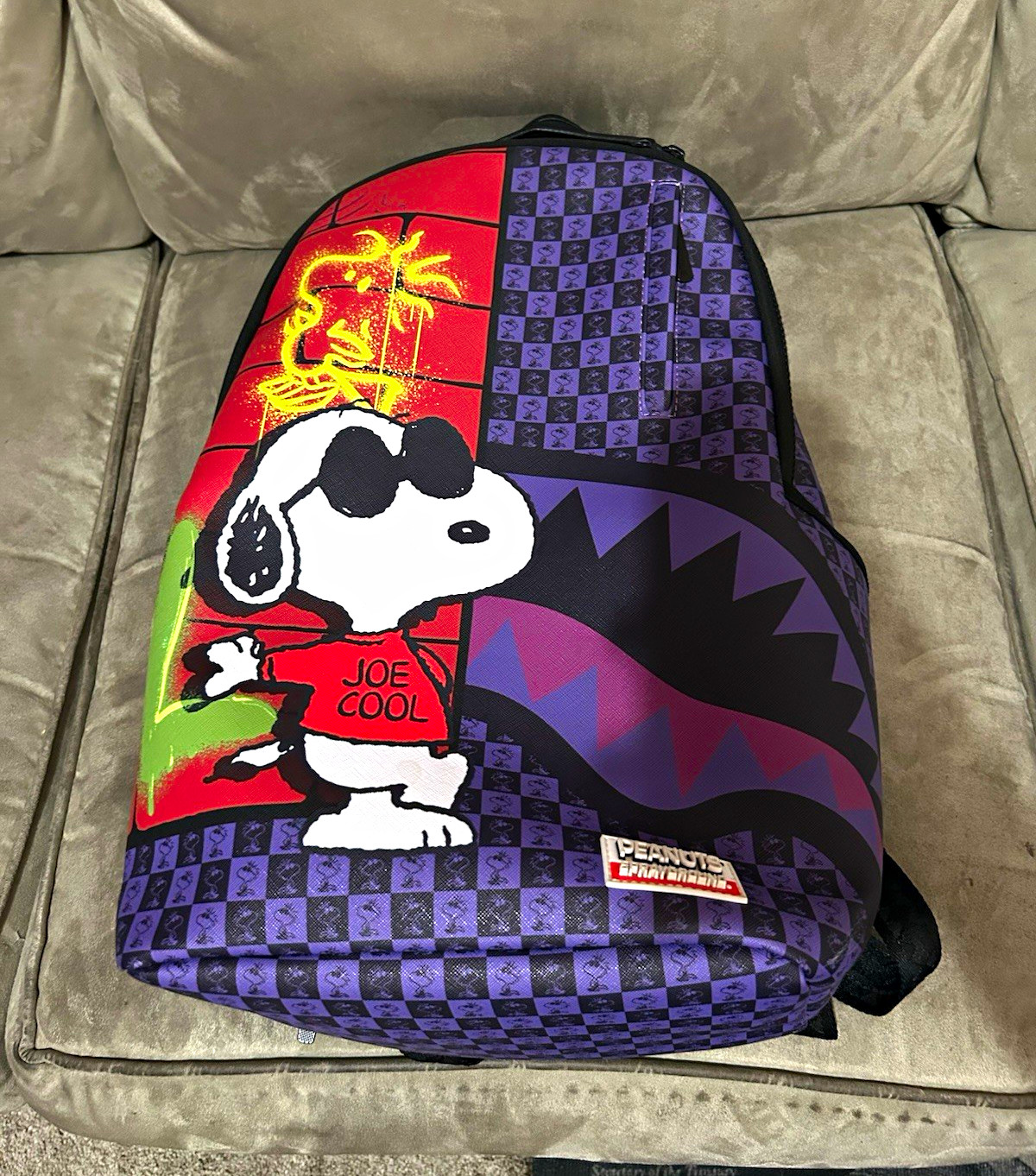 Sprayground Peanuts Snoopy Joe Cool Limited Edition Medium Backpack Purple/Black