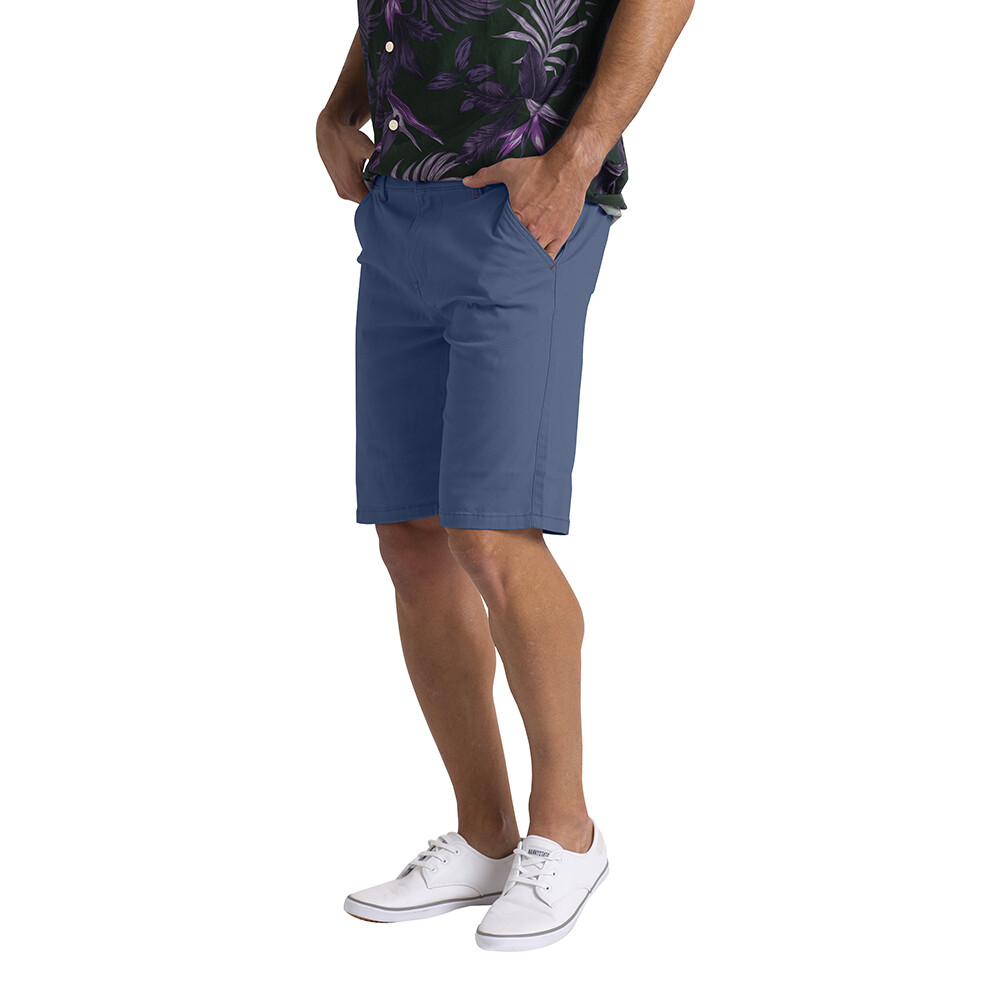 Mens Pale Blue Chino Shorts Stretch Cotton Slim Fit Casual Summer Half Pant
