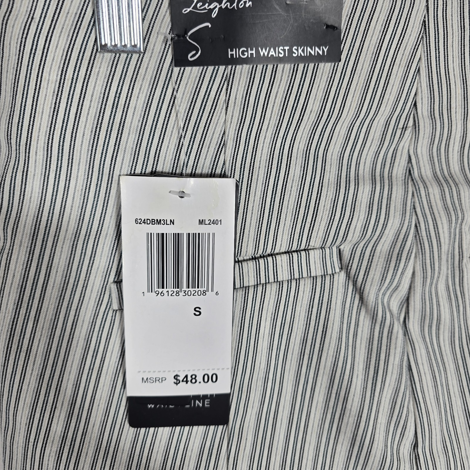 Leighton Wms 2 Multi Color Striped Rayon Nylon Spandex Pants B70