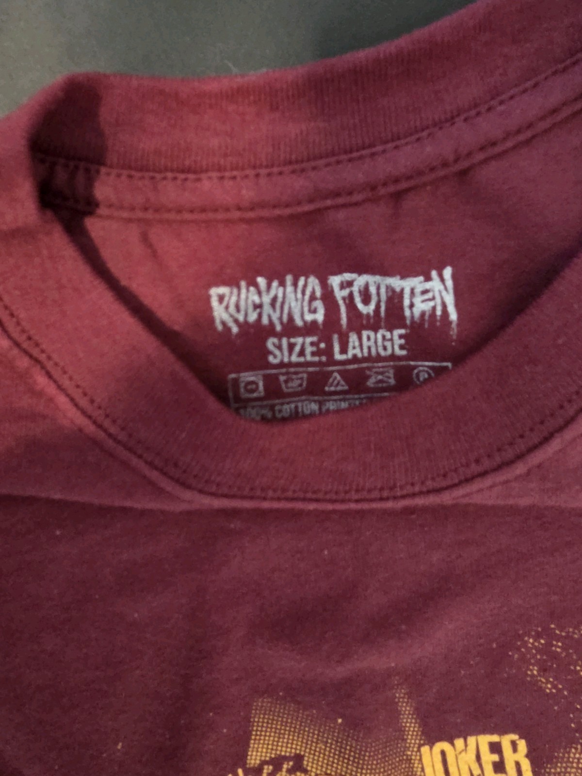Rucking Fotten The Joker T-shirt Size Large