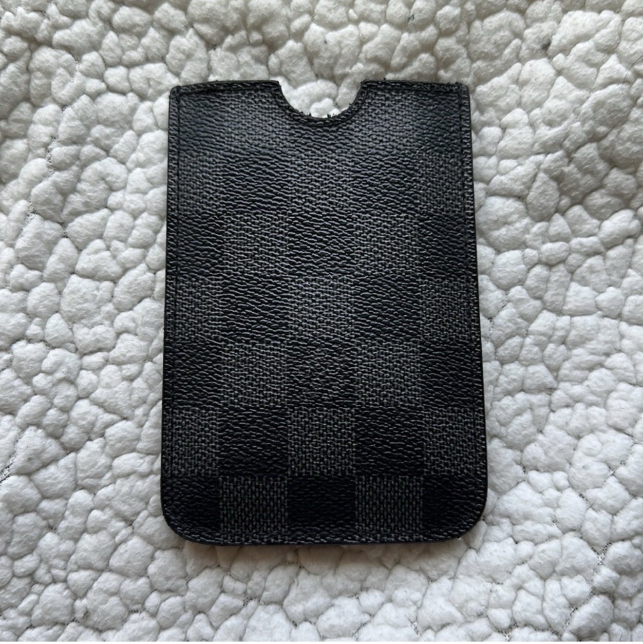 Louis Vuitton Black Check Logo card holder
