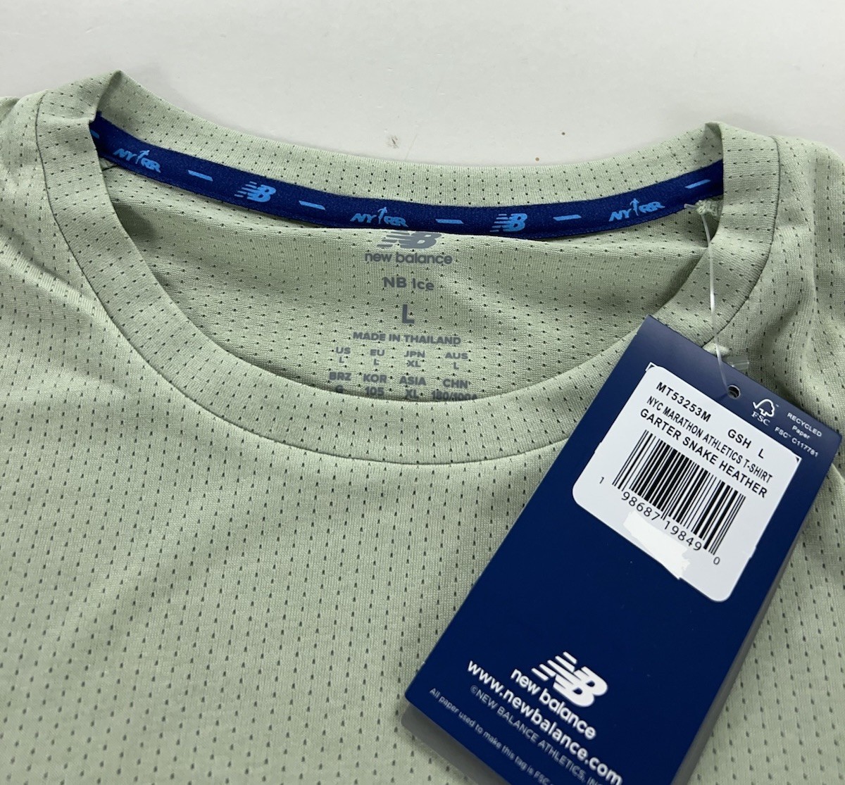 NEW New Balance Athletics New York City Marathon 2025 Running Mens Shirt Green