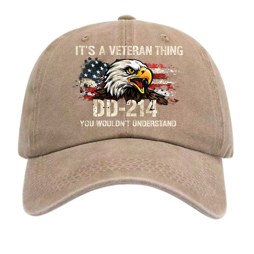 Unisex It’s A Veteran Thing DD-214 Graphic Dad Hat|Military Reunion & Casual Cap