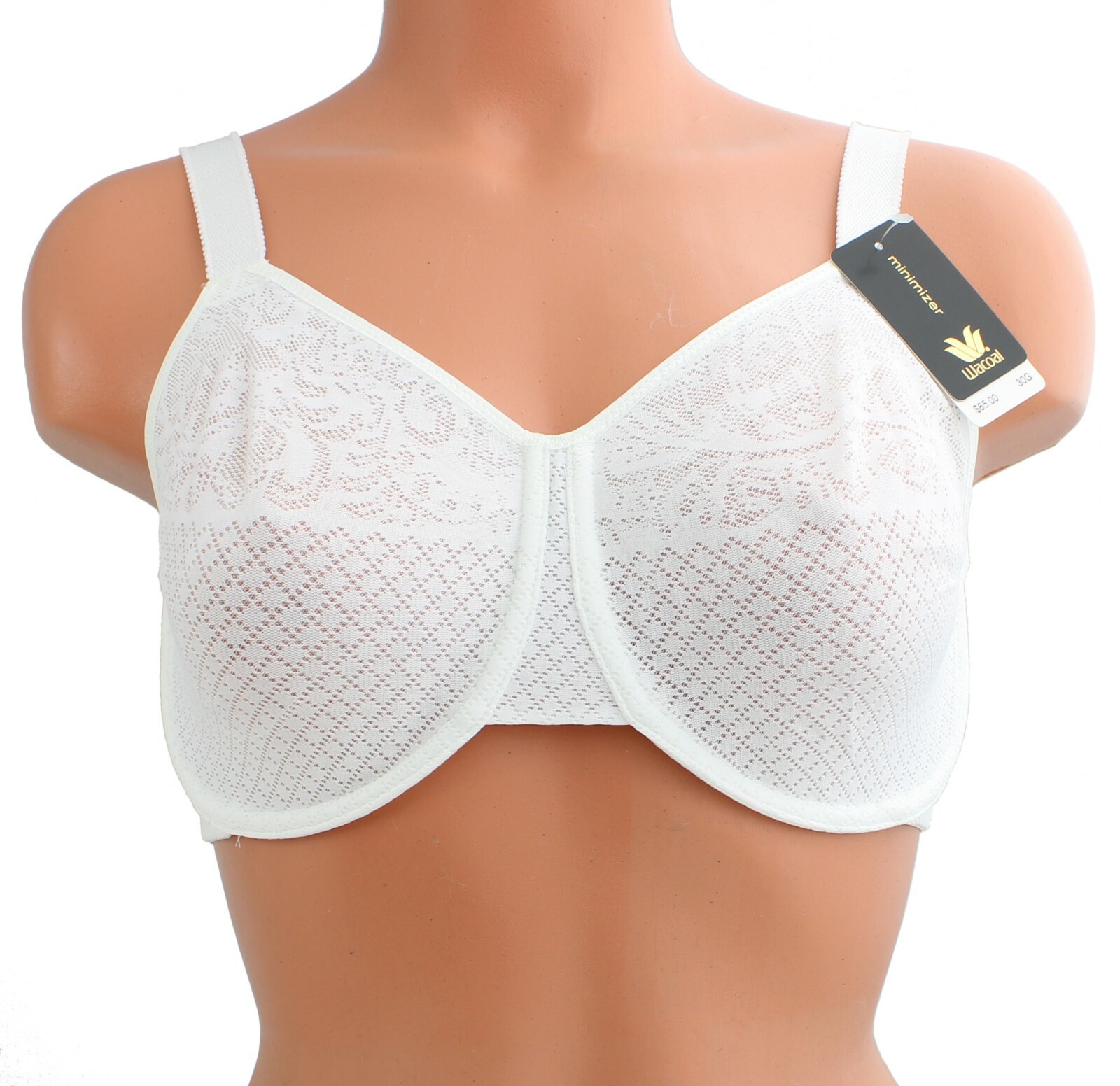 Wacoal Sheer Mesh Minimizer Bra 857210, Adjustable Straps, Elastic Band
