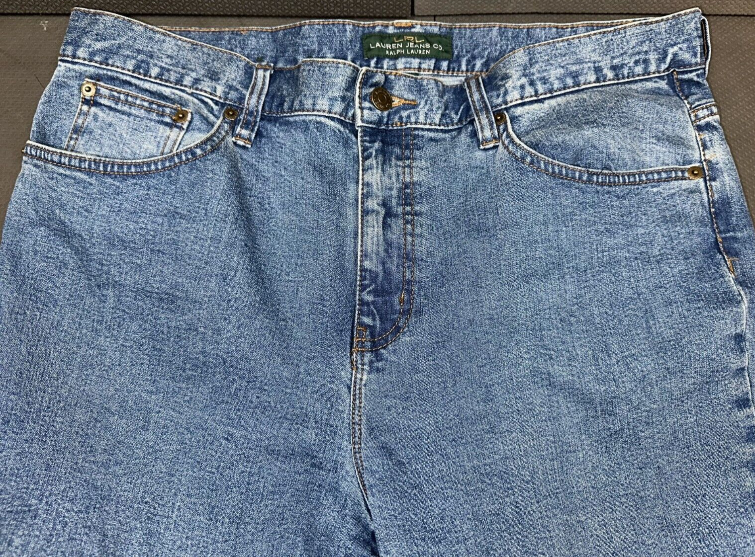 LAUREN RALPH LAUREN KELLY RELAXED JEANS STRETCH MID-RISE WOMENS 14/27L *HEMMED