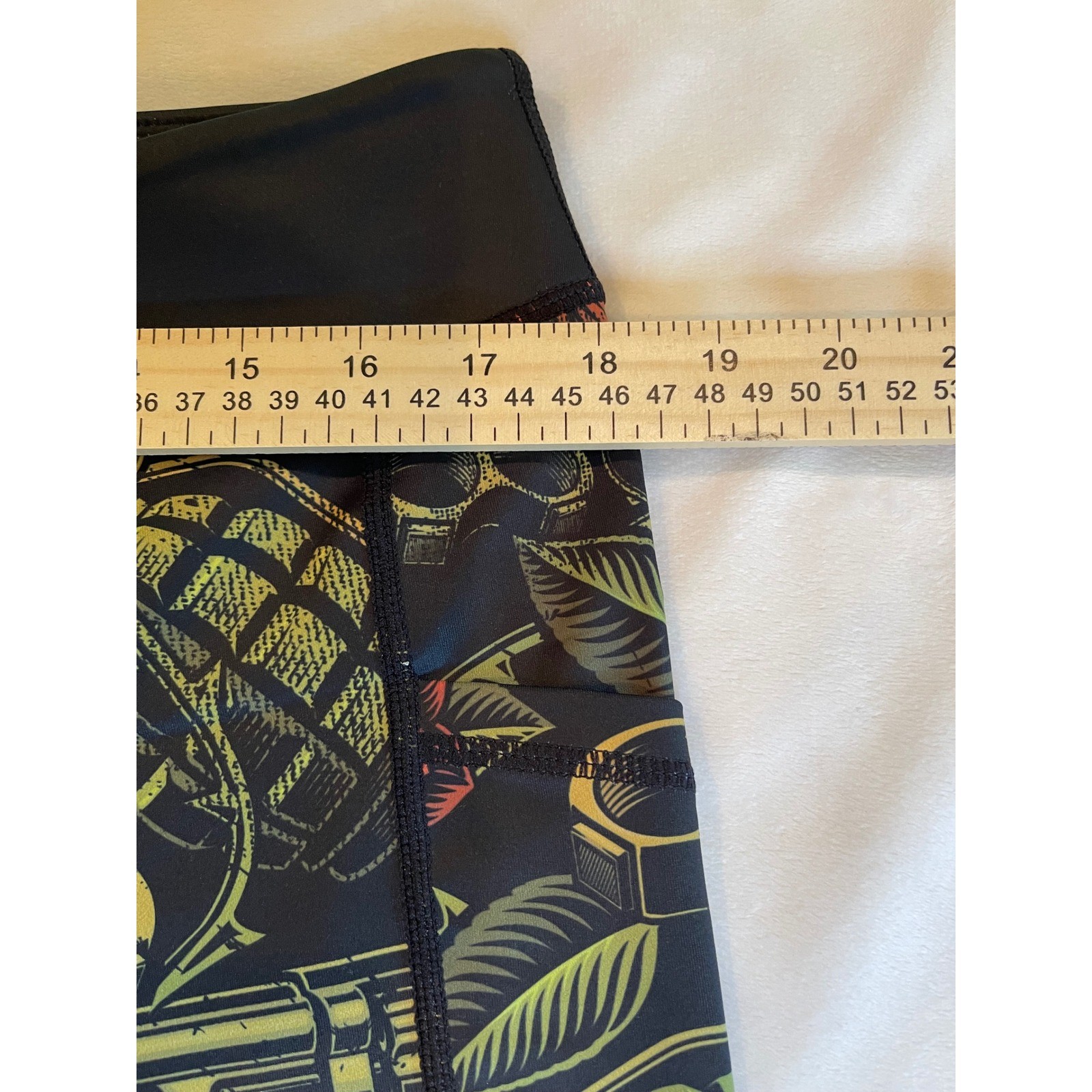 Constantly Varied Gear CVG Guns and Roses Tattoo Print Capri Leggings XX-Large