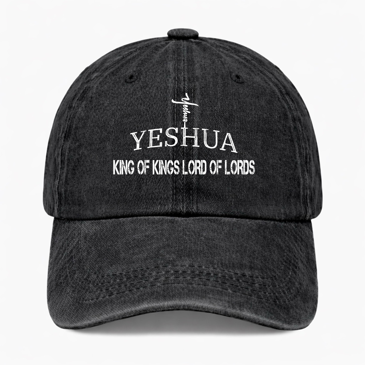 Christian Yeshua Hat King of Kings Lord of Lords Washed Dad Cap Gift Adjustable