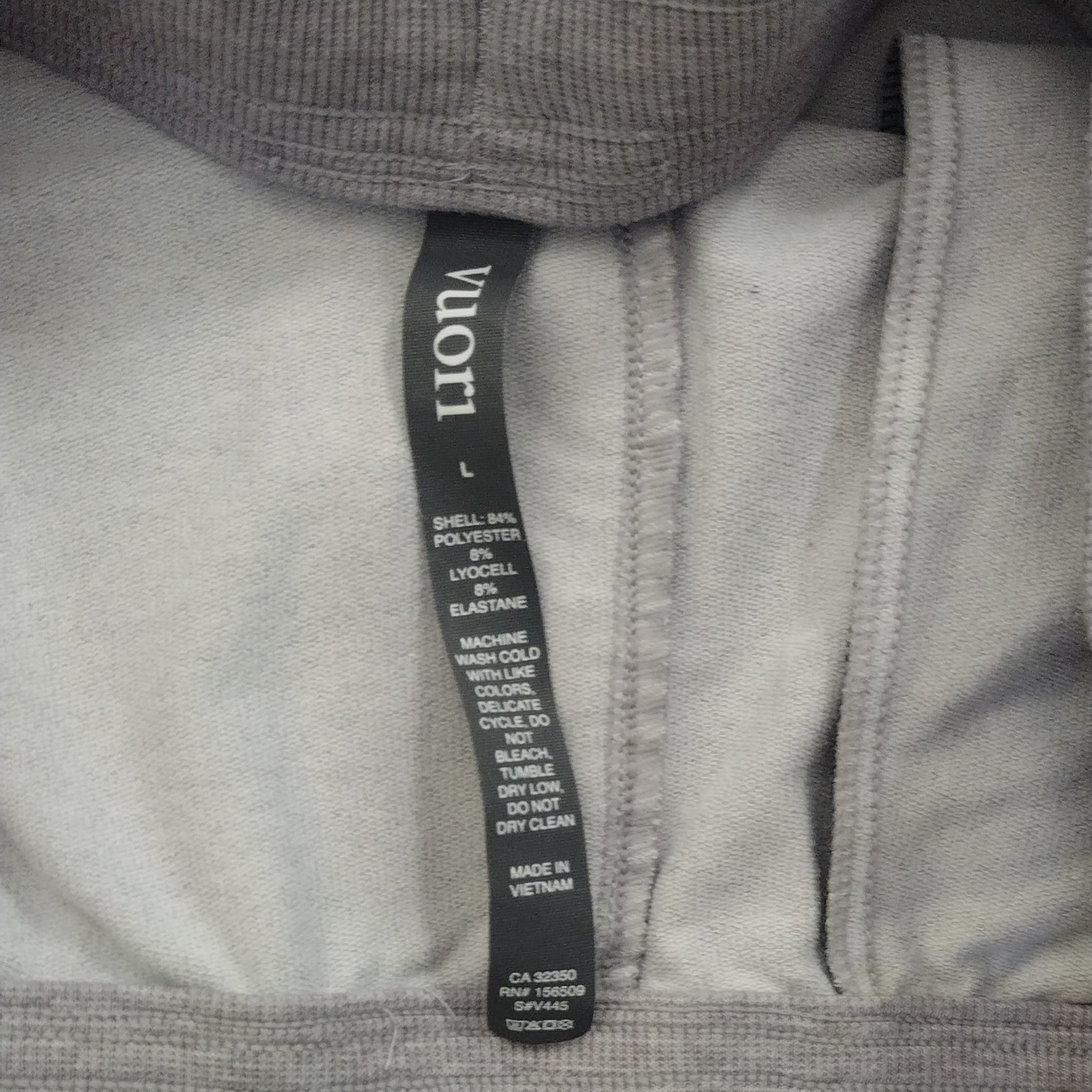 Vuori Performance Jogger L Grey Mens Sweatpants Drawstring Pockets Elastic Cuff