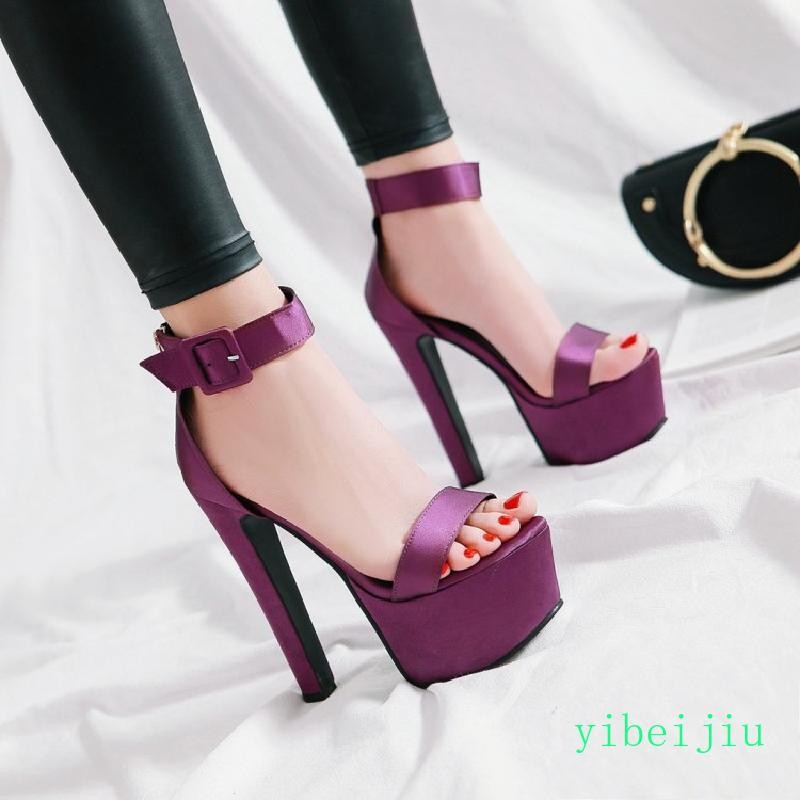 Women’s Summer High Heels Shoes Show Sandals Platform Clubwear Pumps Buckle 2026