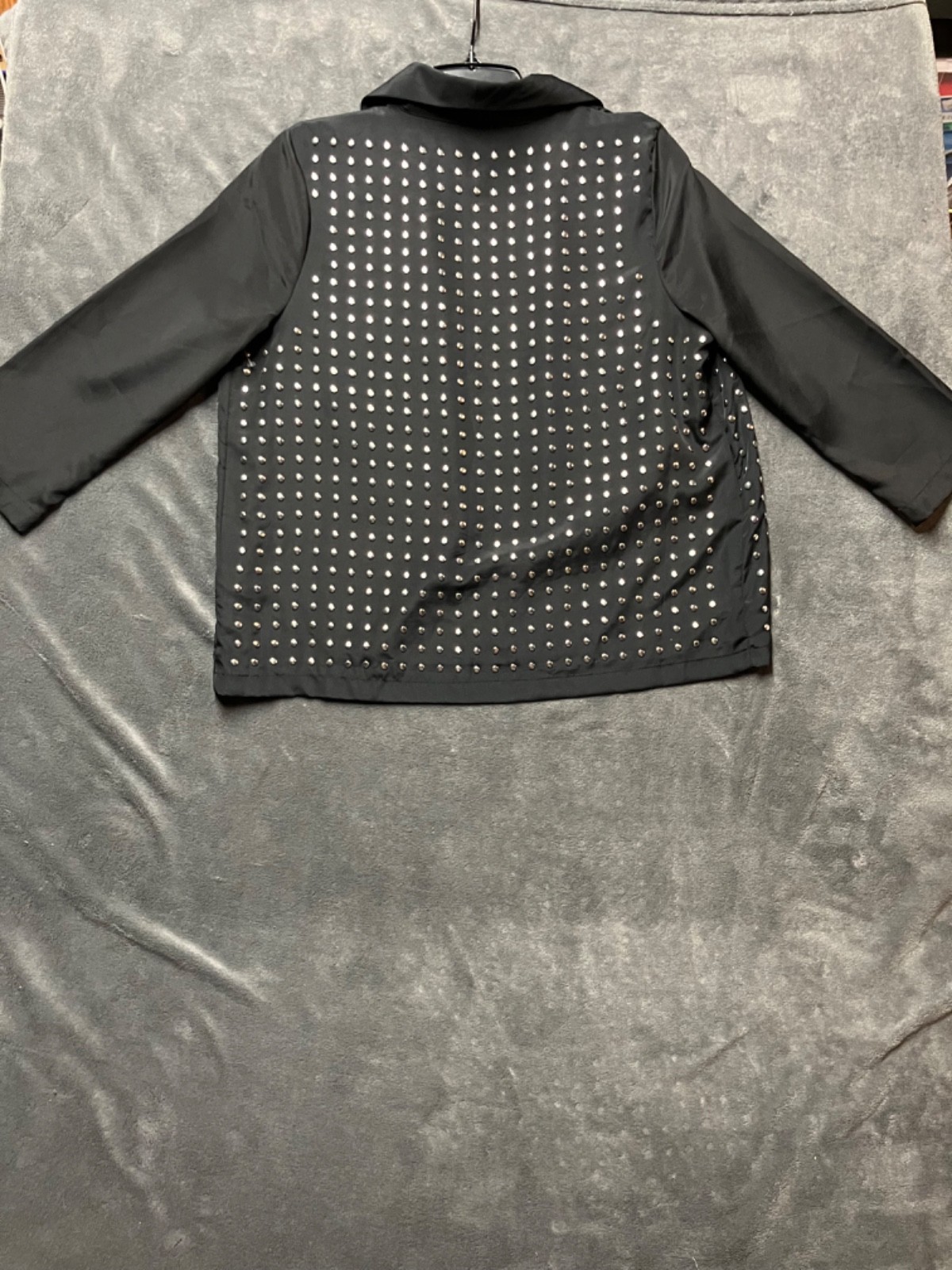 Rock&Republic Studded Open Front Jacket Woman Sz 4 Goth Glam Punk Rock Moto Bike