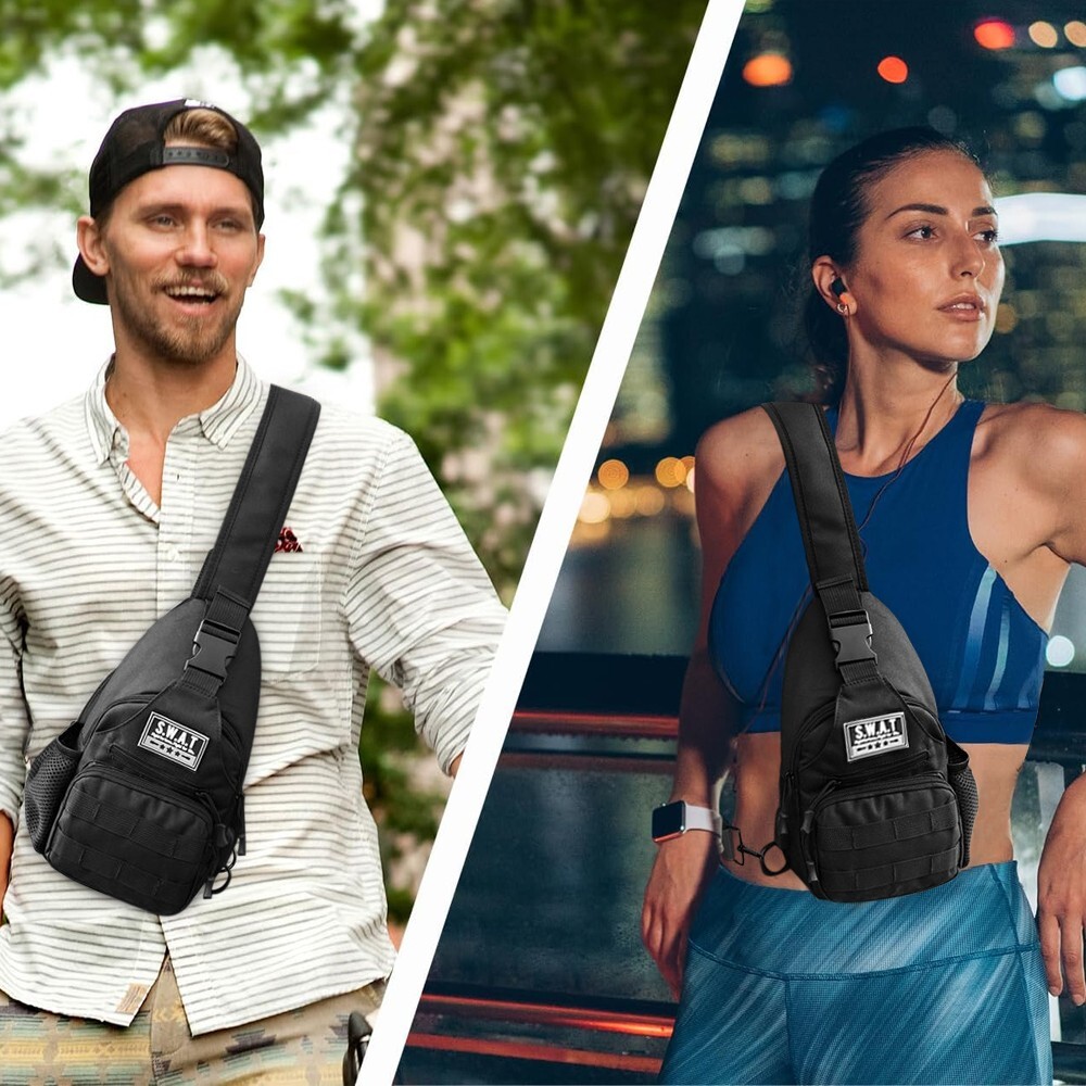 Outdoor Tactical Sling Bag Military Molle Crossbody Pack Chest Shoulder Backpack