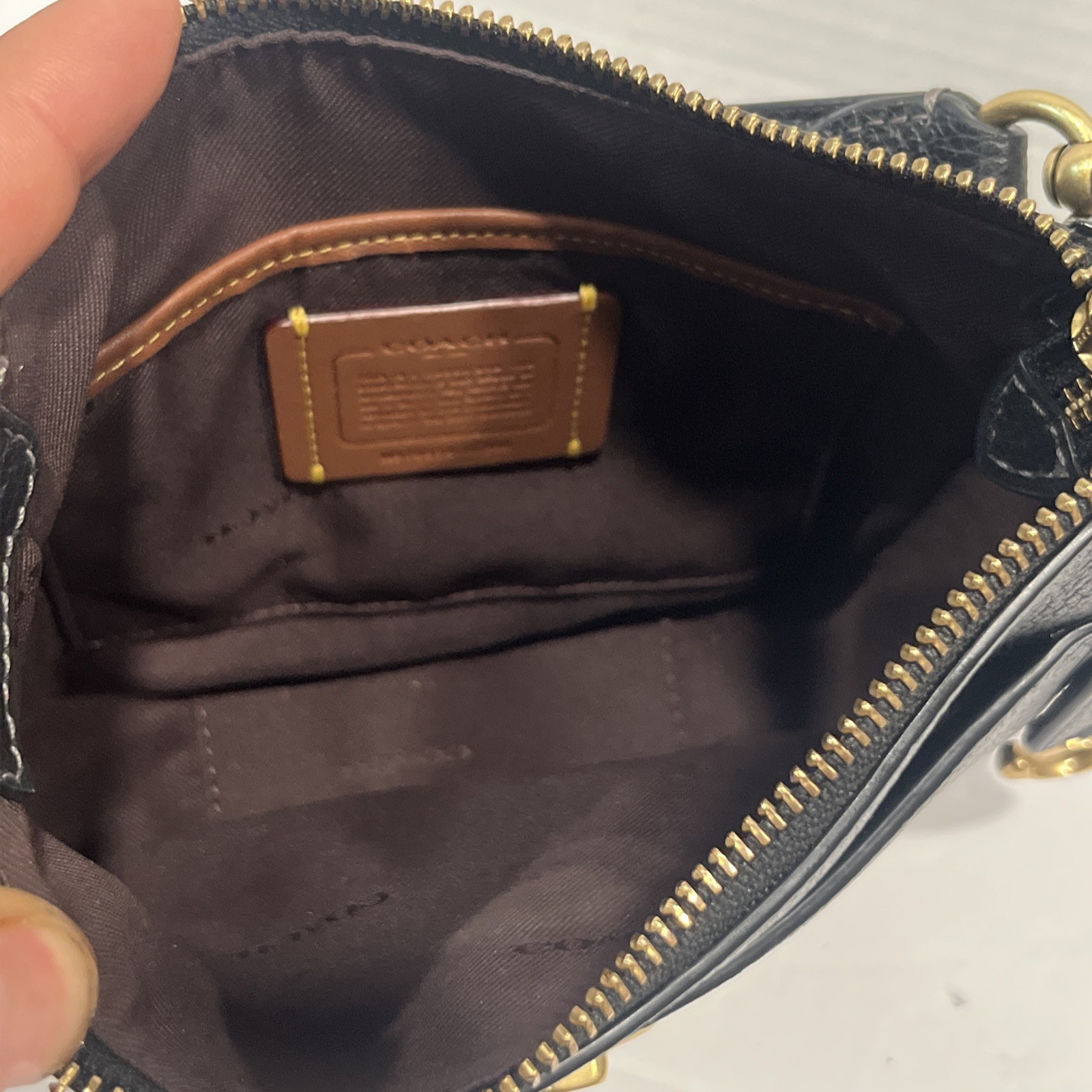 COACH Black Pebbled Leather Chaise 19 Small Crossbody Bag CC390