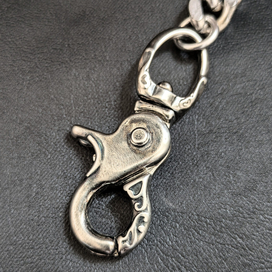 Solid brass Stainless steel Wallet chain Vintage finish Handmade in Japan GLSK