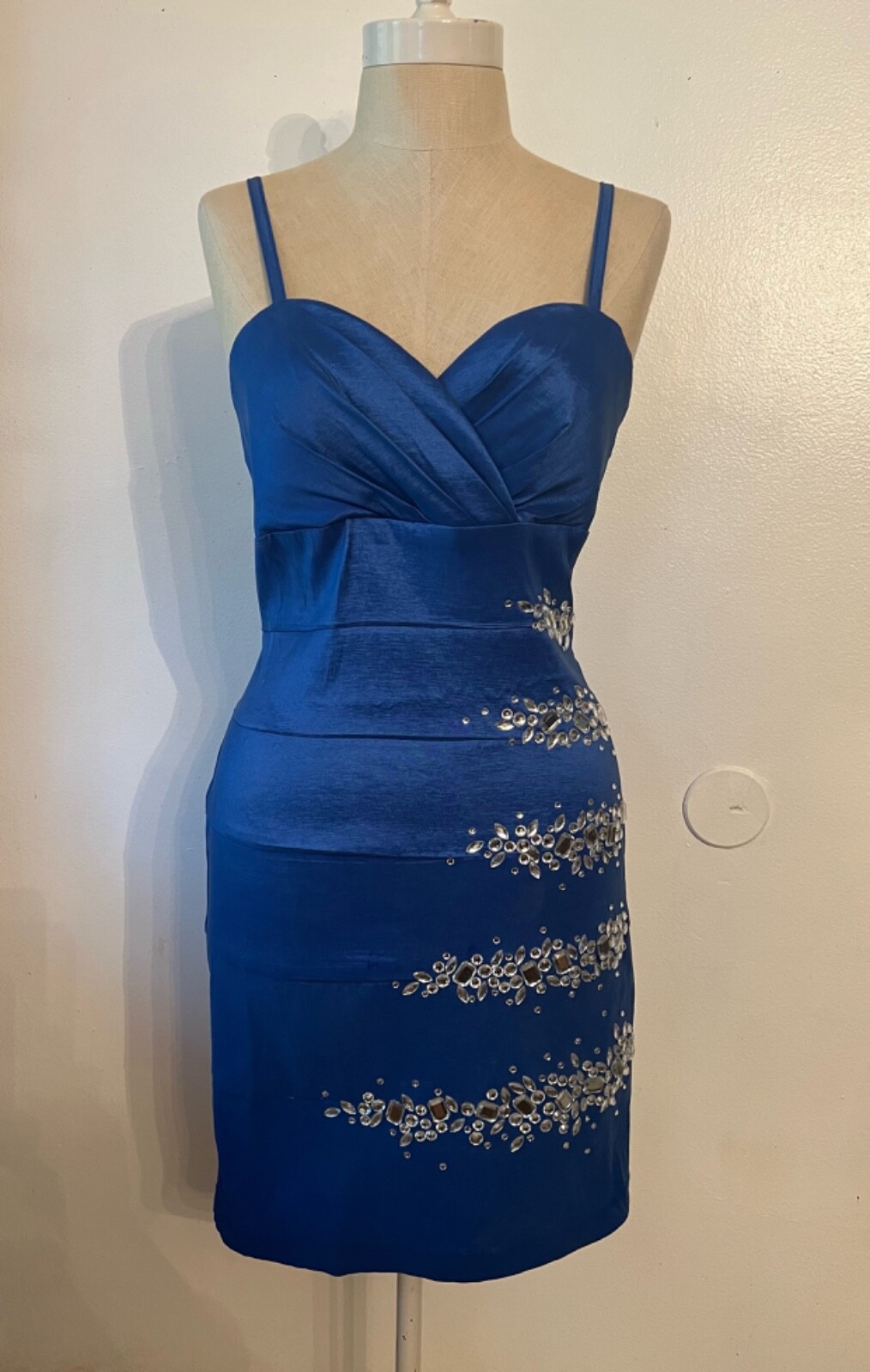 Fanny fashion prom homecoming cocktail party short blue dress size S NWT