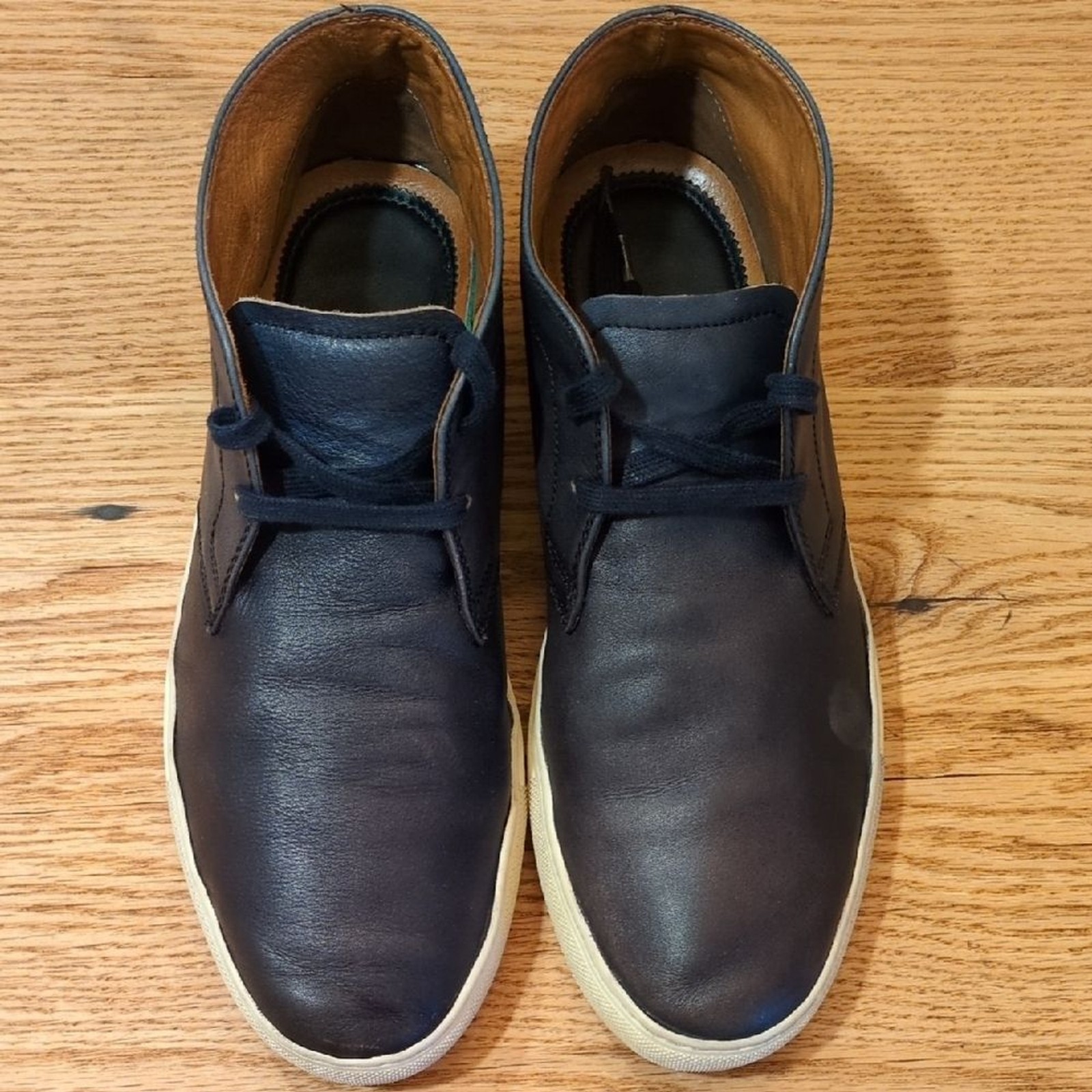 Blake McKay Men’s Size 10 Navy Leather Chukka Boots Casual Lace-Up