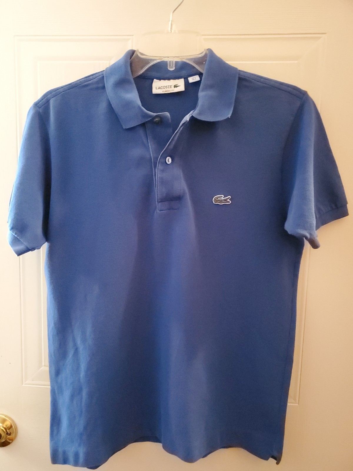Lacoste Classic Fit Blue Polo Shirt FR 3 US S