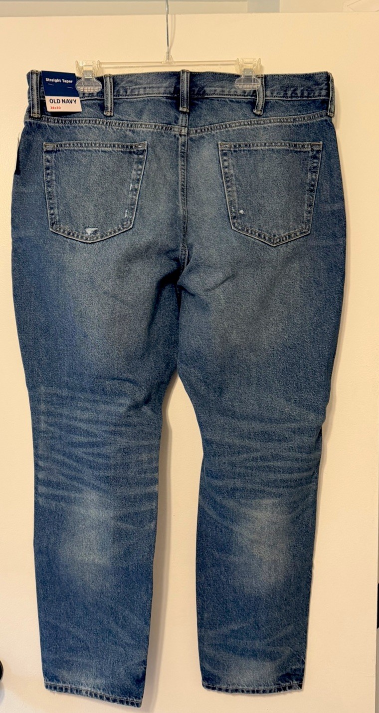 Old Navy Straight Taper 100% Cotton Denim Jeans Men’s 36 X 30 NWT