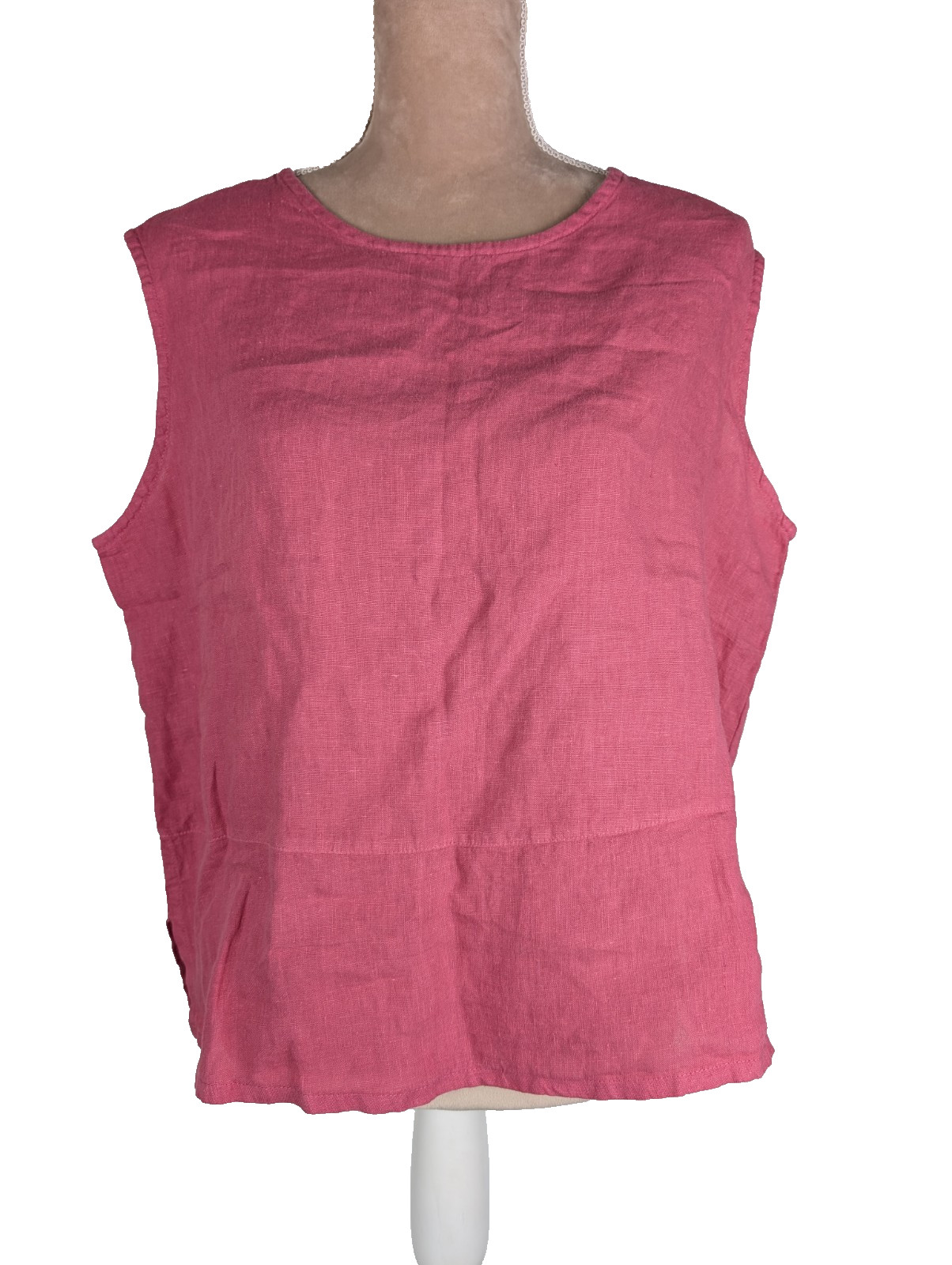 NWT Bryn Walker Size Large Isola 100% Linen Sleeveless Tank Top Beachy Classic