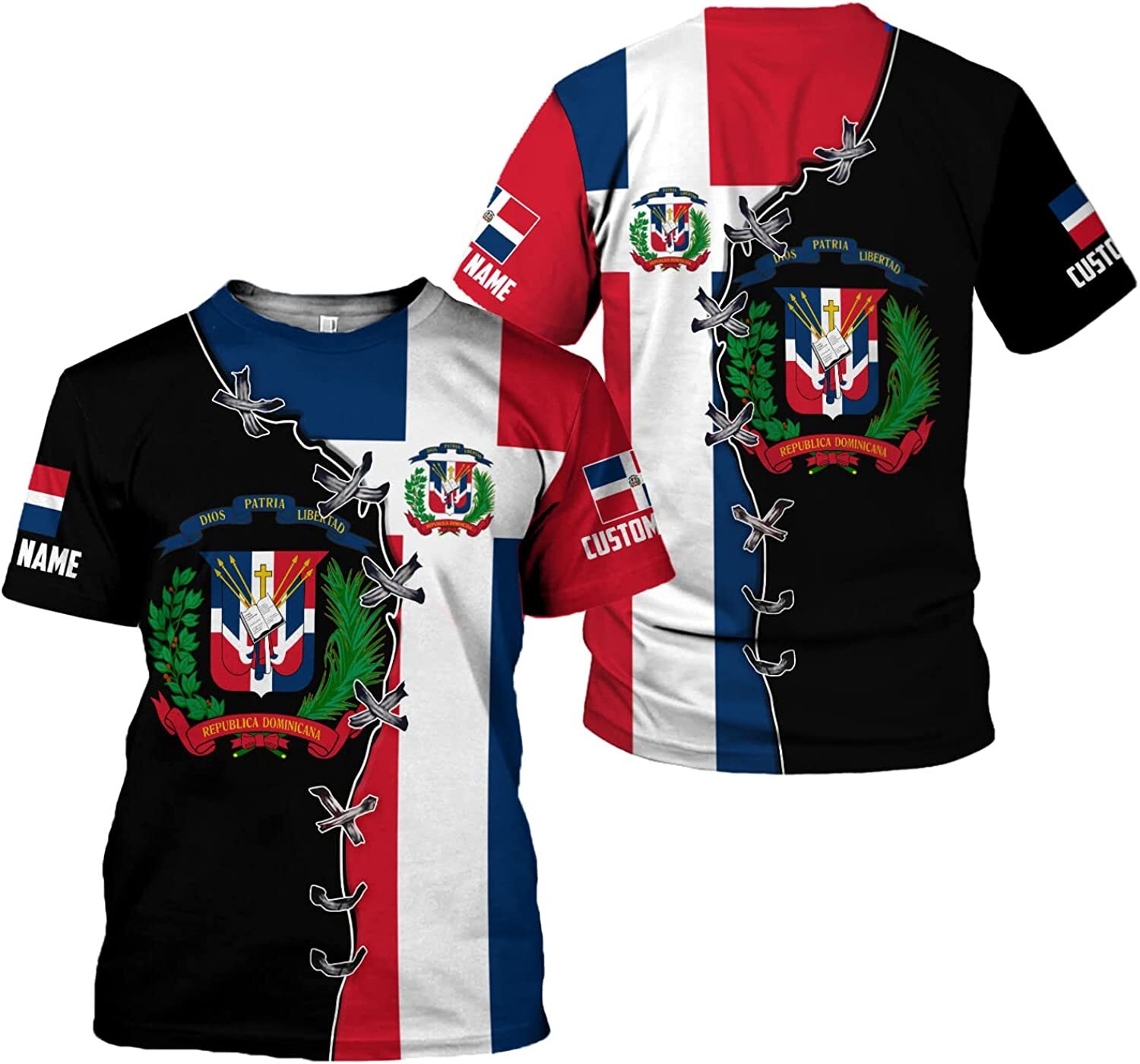 Personalized Dominican Republic Shirts 3D, Republica Dominicana Tshirt, Dominica