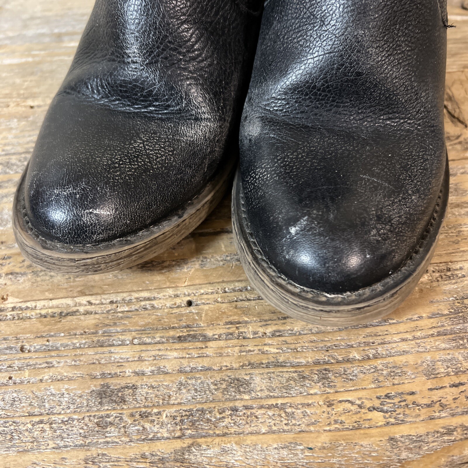 COOL WAY MOROCCO BOOTS DISTRESSED PEWTER LEATHER 39 US 8-8.5