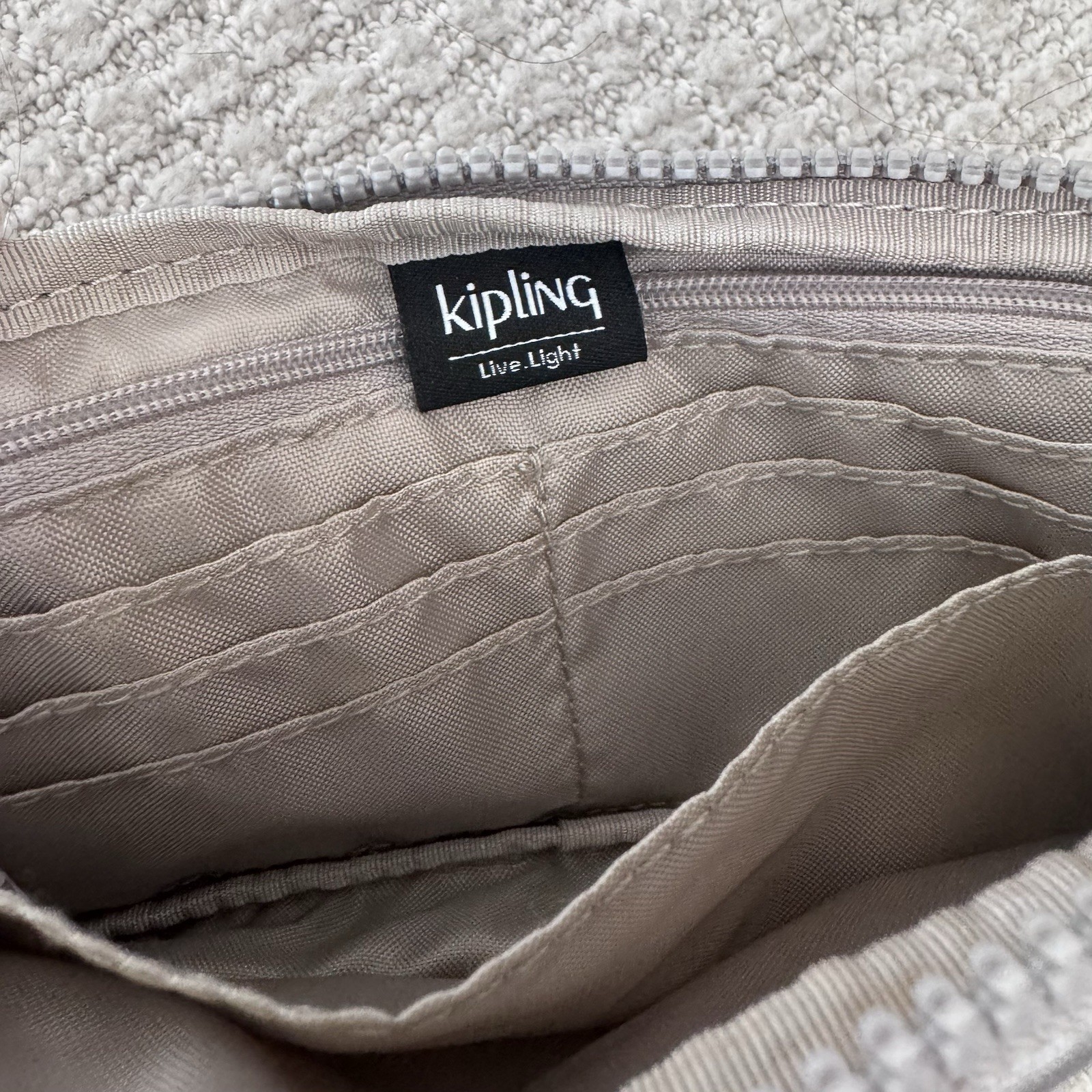 Kipling Silver Metallic Wristlet Wallet