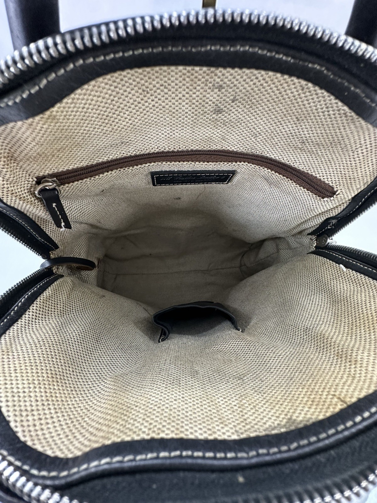 Dooney & Bourke Black Pebbled All Weather Leather Backpack Purse Y2K Zip