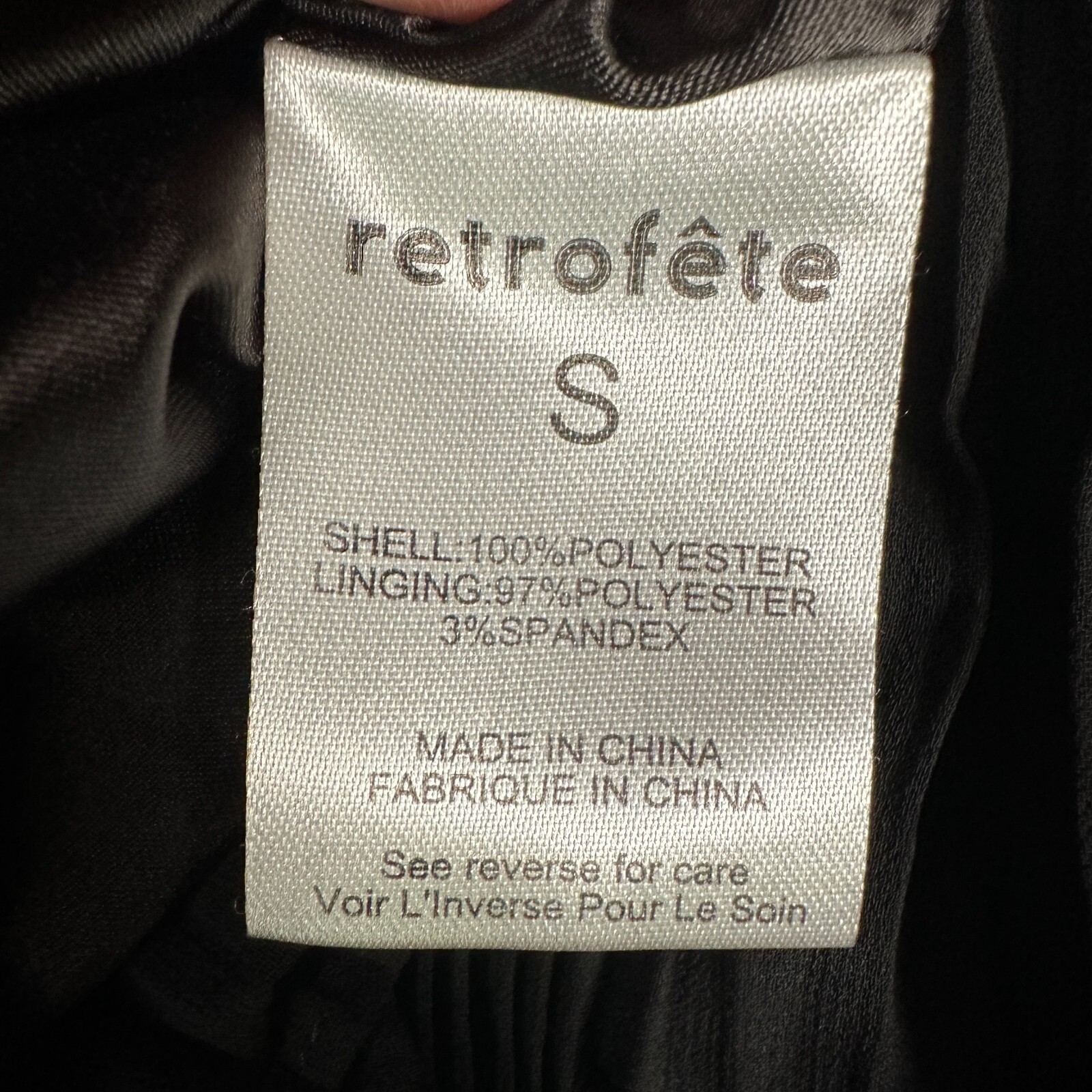 Retrofete Contance Cut Out Romper Womens Small Black Party Cocktail Night Out