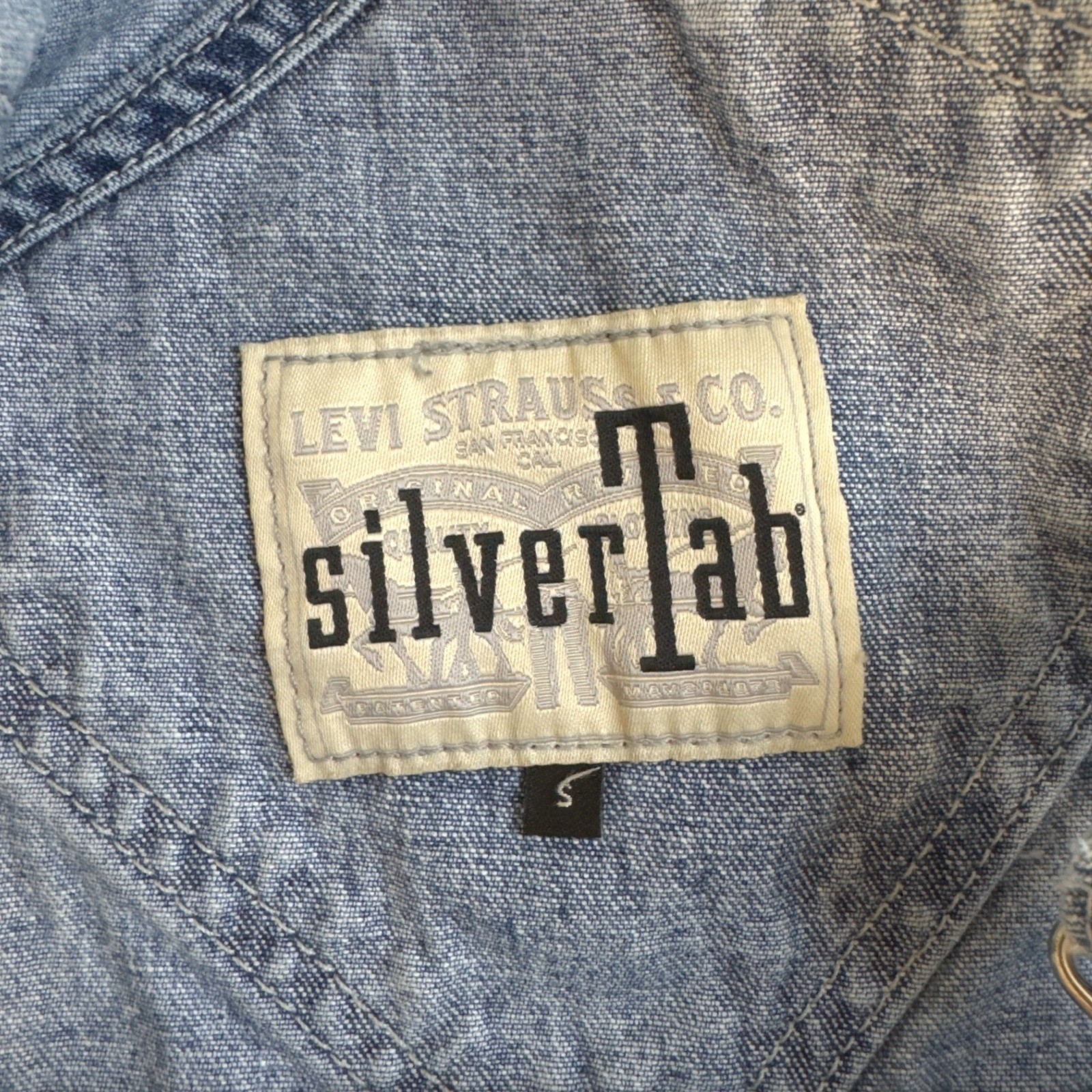 Vintage Levis SilverTab Denim Shortalls Medium Wash Overalls