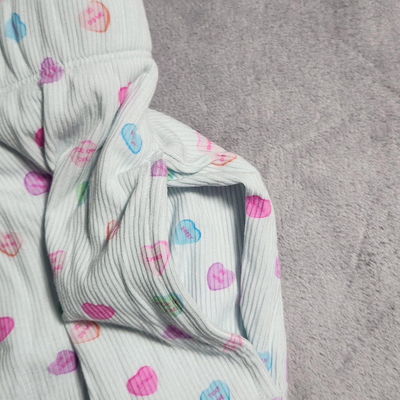 New Skims Soft Lounge RARE Cloud Candy Hearts Valentines M Set Pajama Top Pants