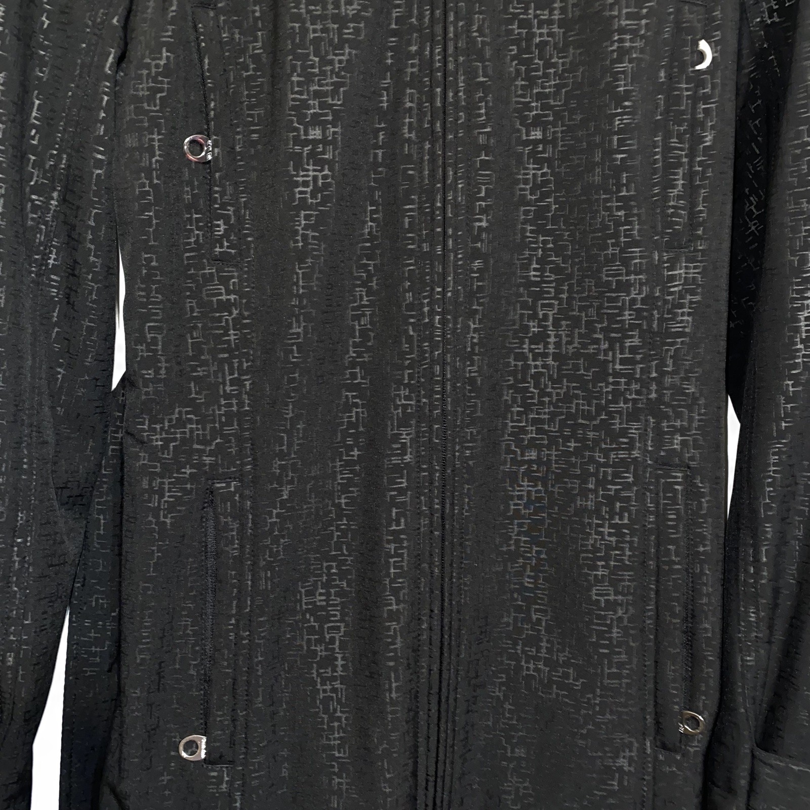 Calvin Klein Trench Coat Womens Jacket Water Resistant Detachable Hood Black