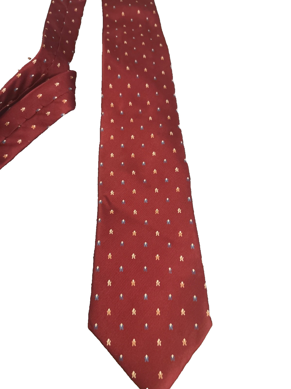 LANVIN Paris Red Pure Silk Elegance Tie