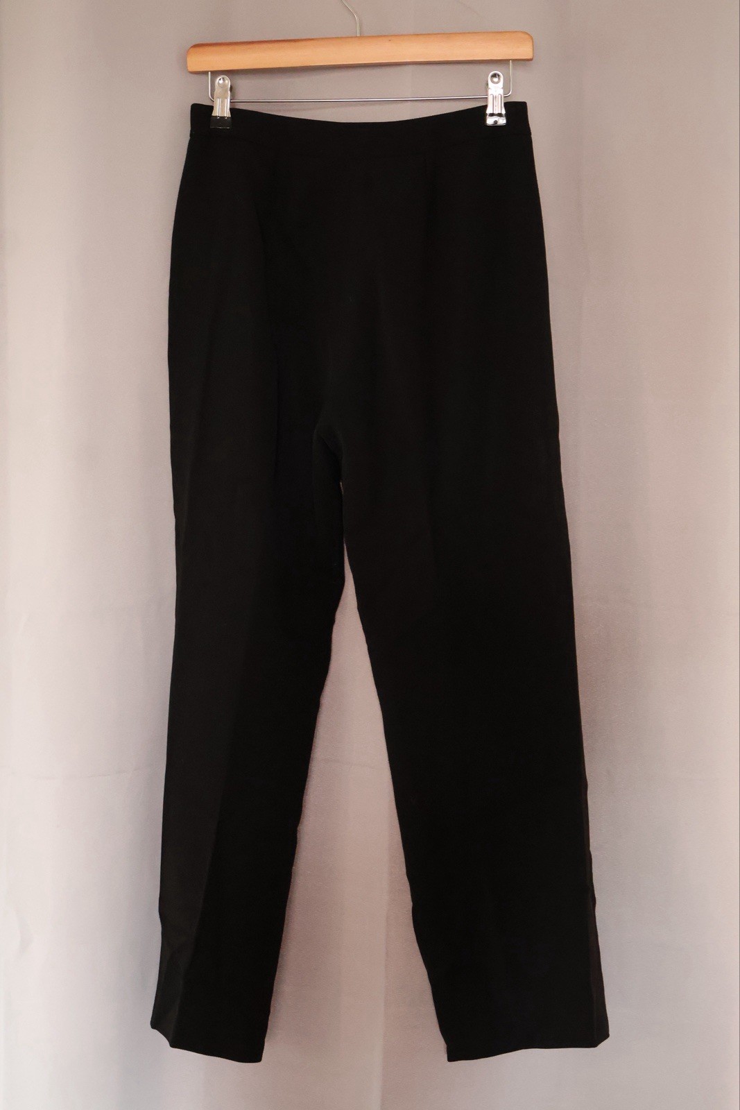 Boden Trousers Size 10 Reg Black Wool Viscose Smart Work Office Straight Leg VGC