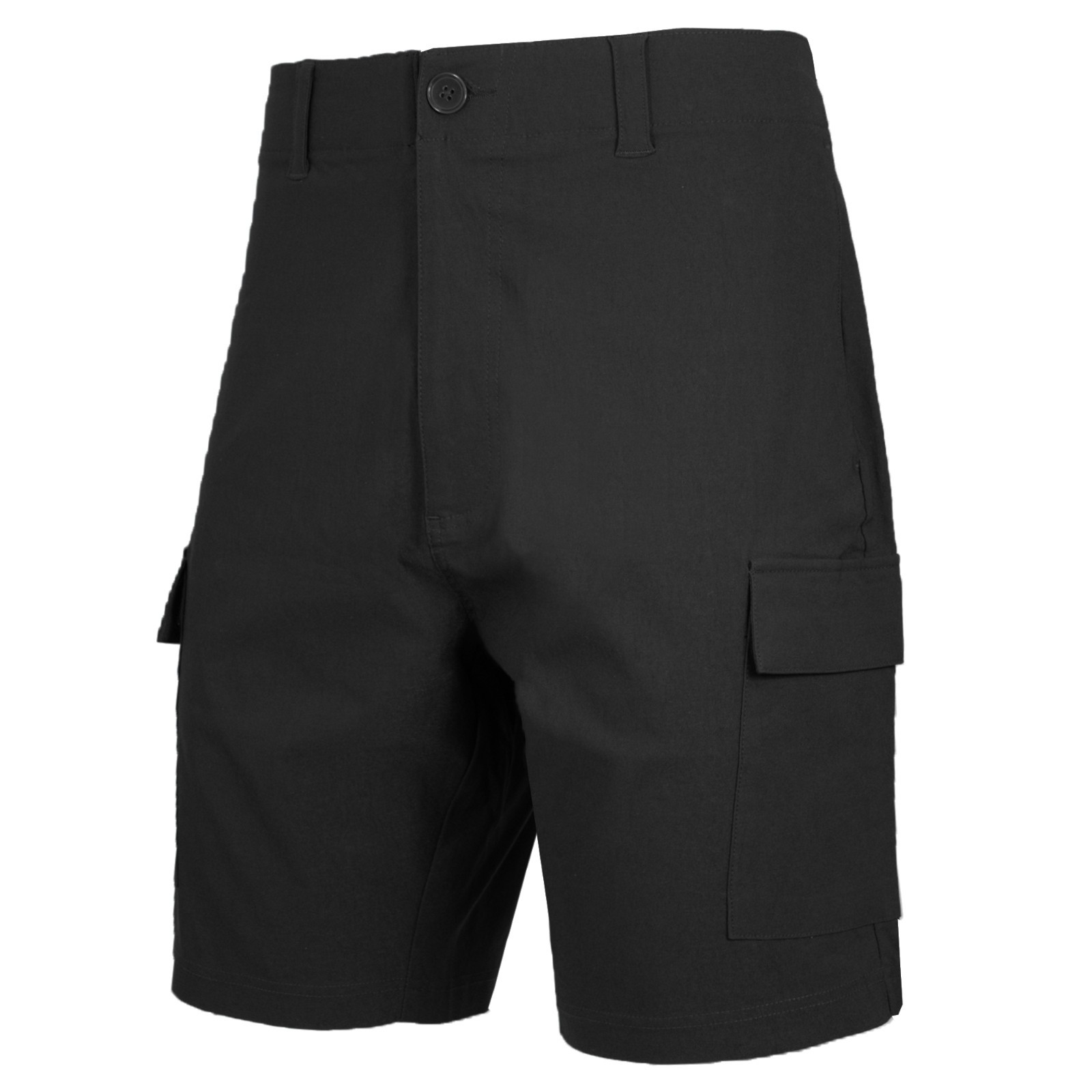 Men’s Super Stretch Cargo Shorts with Button Closure and Zipper Pockets (30-42)