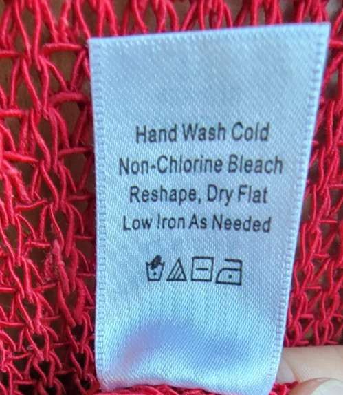 Coldwater Creek Red Open Knit Short Sleeve Cardigan Sweater Womens 1X 18