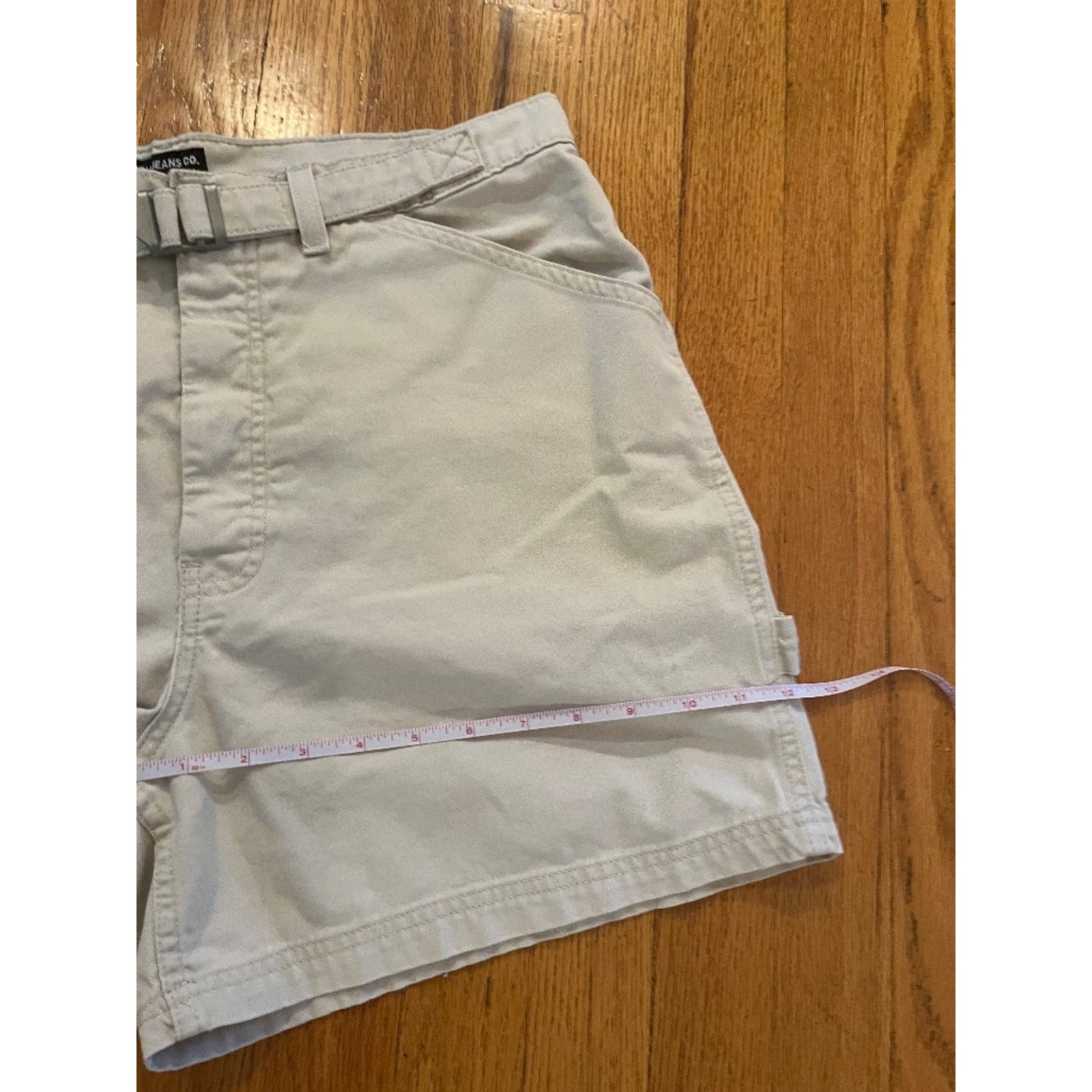 Vintage Polo Jeans Co Ralph Lauren Khaki Belted Utility Shorts Size 14