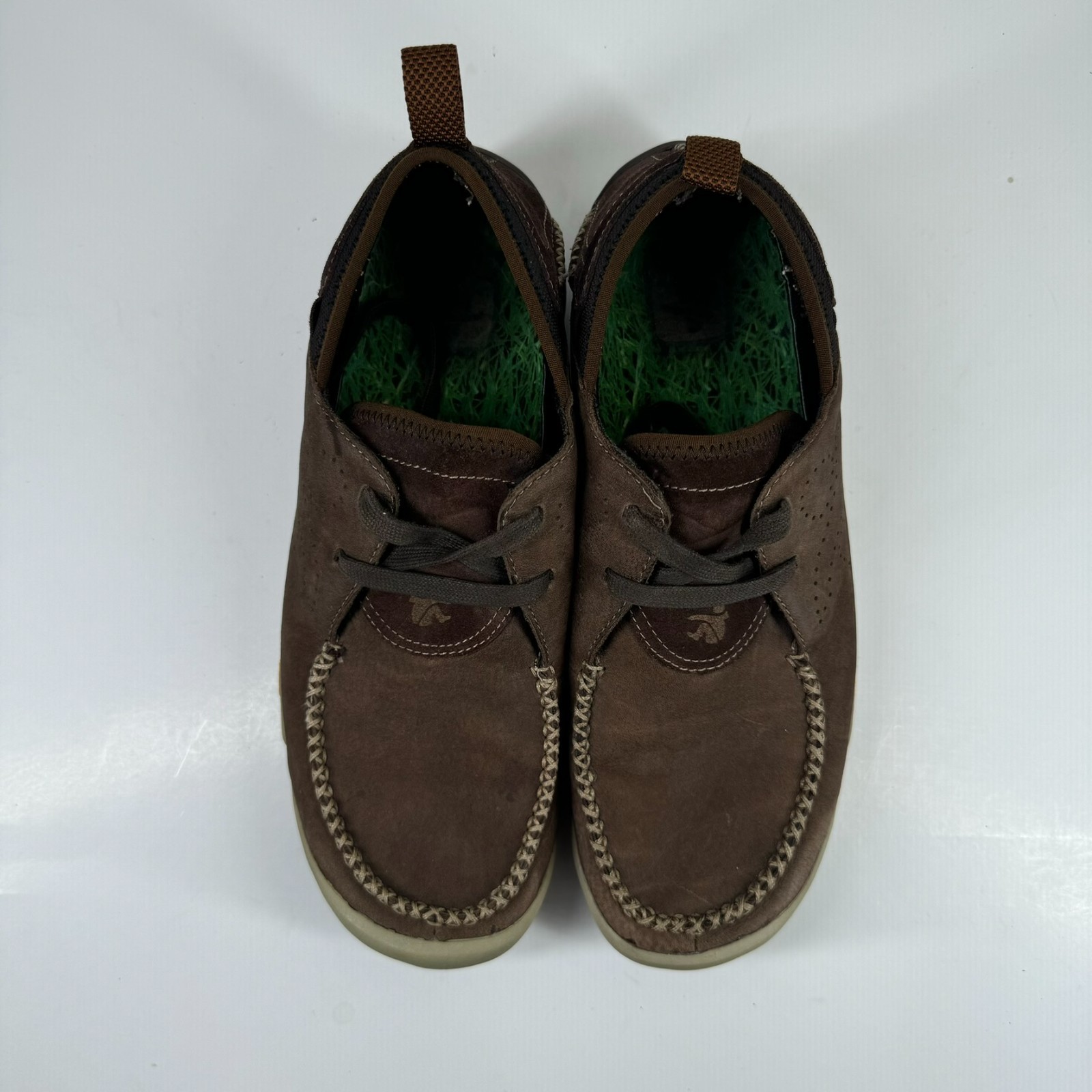 Cushe Baja Chill Men’s US 11 Dark Brown Suede Oxford Loafers Vibram Sole UM00131