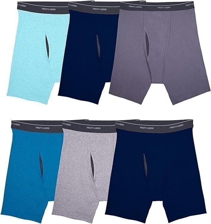 Mens 10-Pack Assorted Boxer Briefs by Fruit of the Loom Comfortable Mystery…