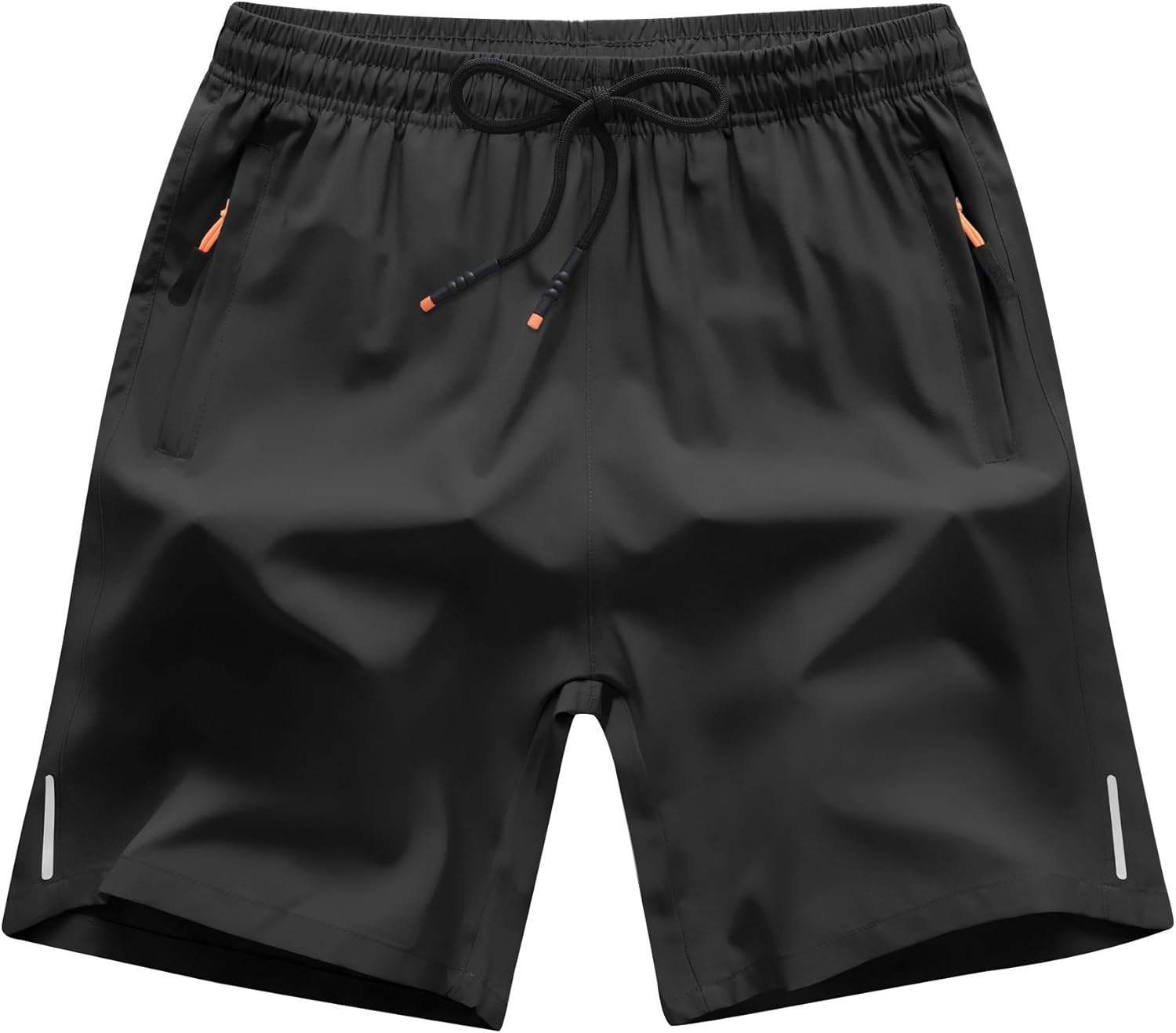 Men’s 3PK Workout Shorts 3 Color Lightweight Athletic Shorts Zipper Pockets