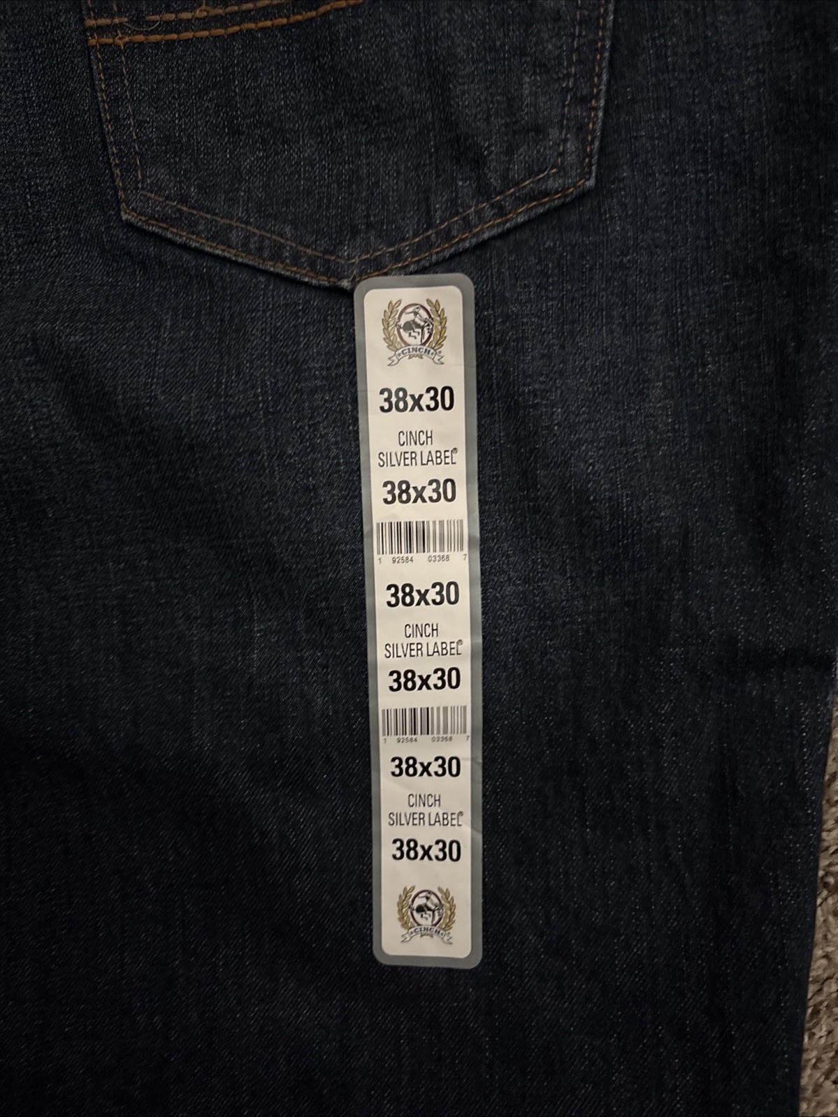 Cinch Men’s Slim Fit Silver Label Dark Stone Jeans 38×30 New