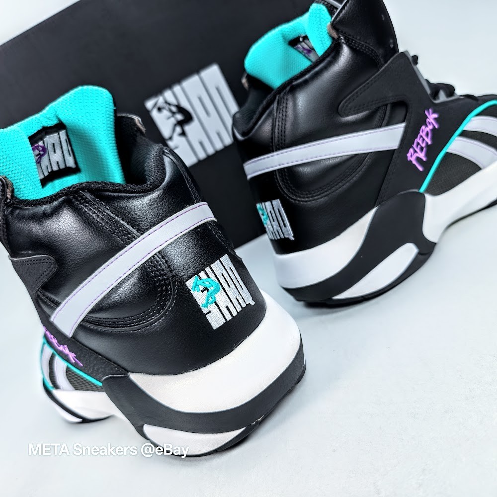 Reebok Shaq Attaq Pump US 13 Men’s Black White Purple Blacktop Retro HR0501 NIB