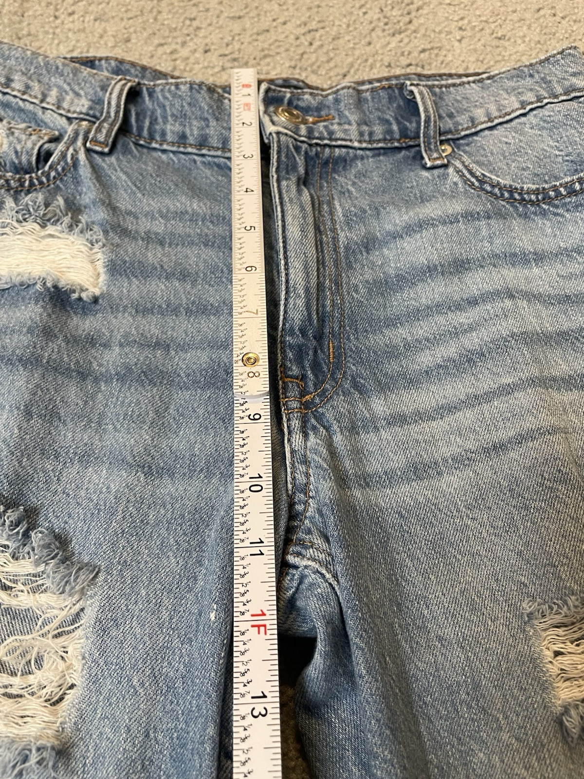 90s Distressed Baggy Mom Jeans 10 Blue Denim Baggy Dress Wide Leg Grunge Hip Hop