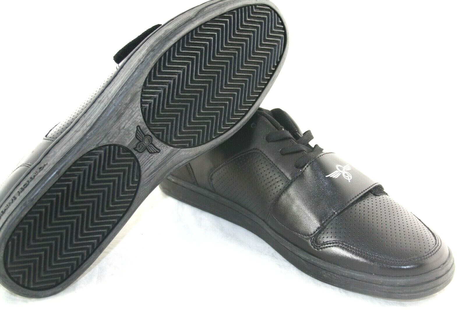 MEN’S CREATIVE RECREATION CESARIO LO BLACK/BLACK CR4LOC/BLKBK LEATHER SIZE 13