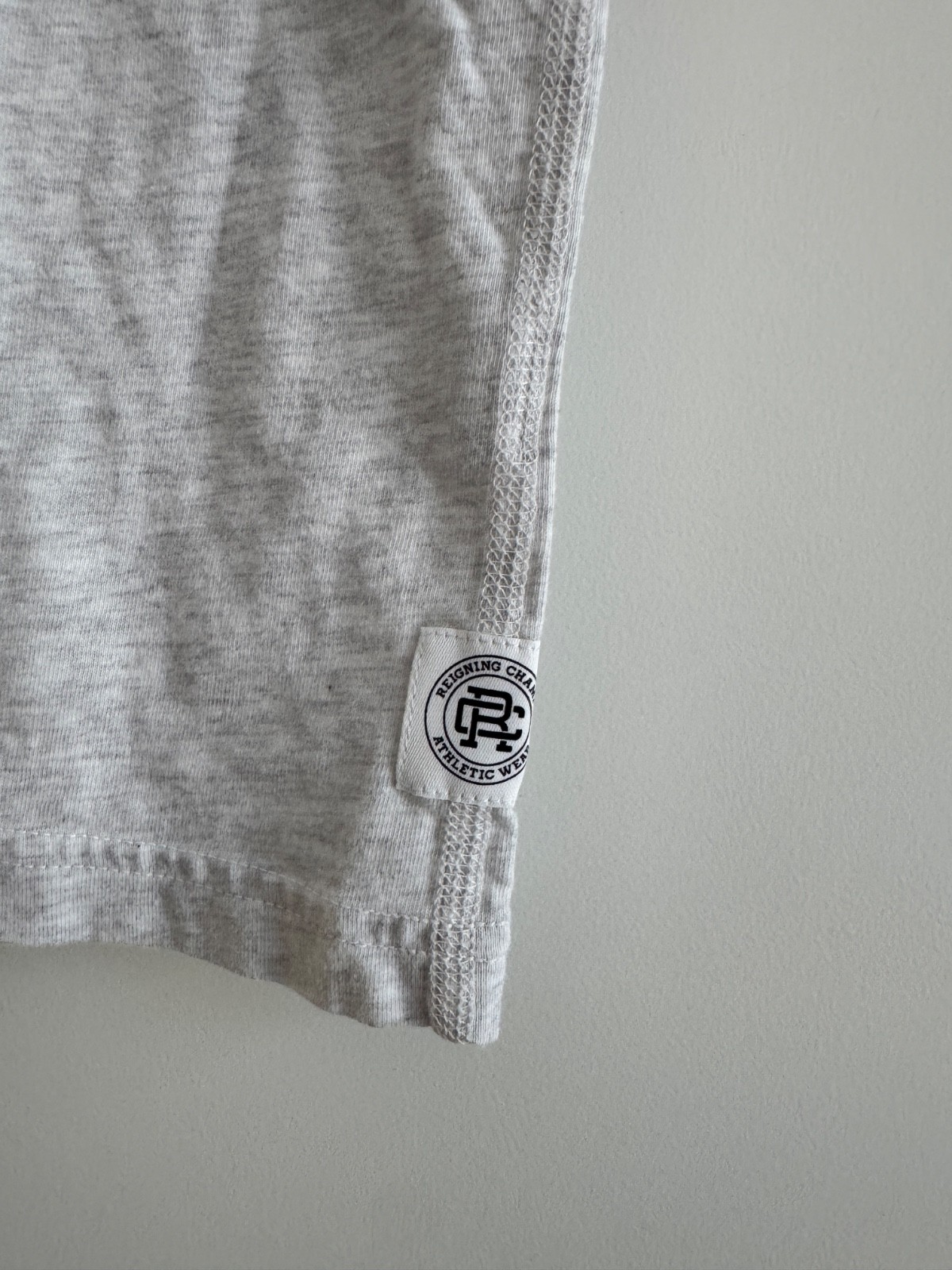 Reigning Champ Lightweight Jersey T-Shirt · Heather Ash · Made in Canada · Large
