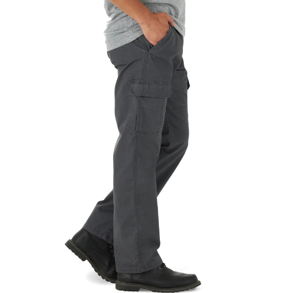 Men’s Wrangler Cargo Pants w/ Stretch Relaxed Fit Anthracite Grey CHOOSE SIZE