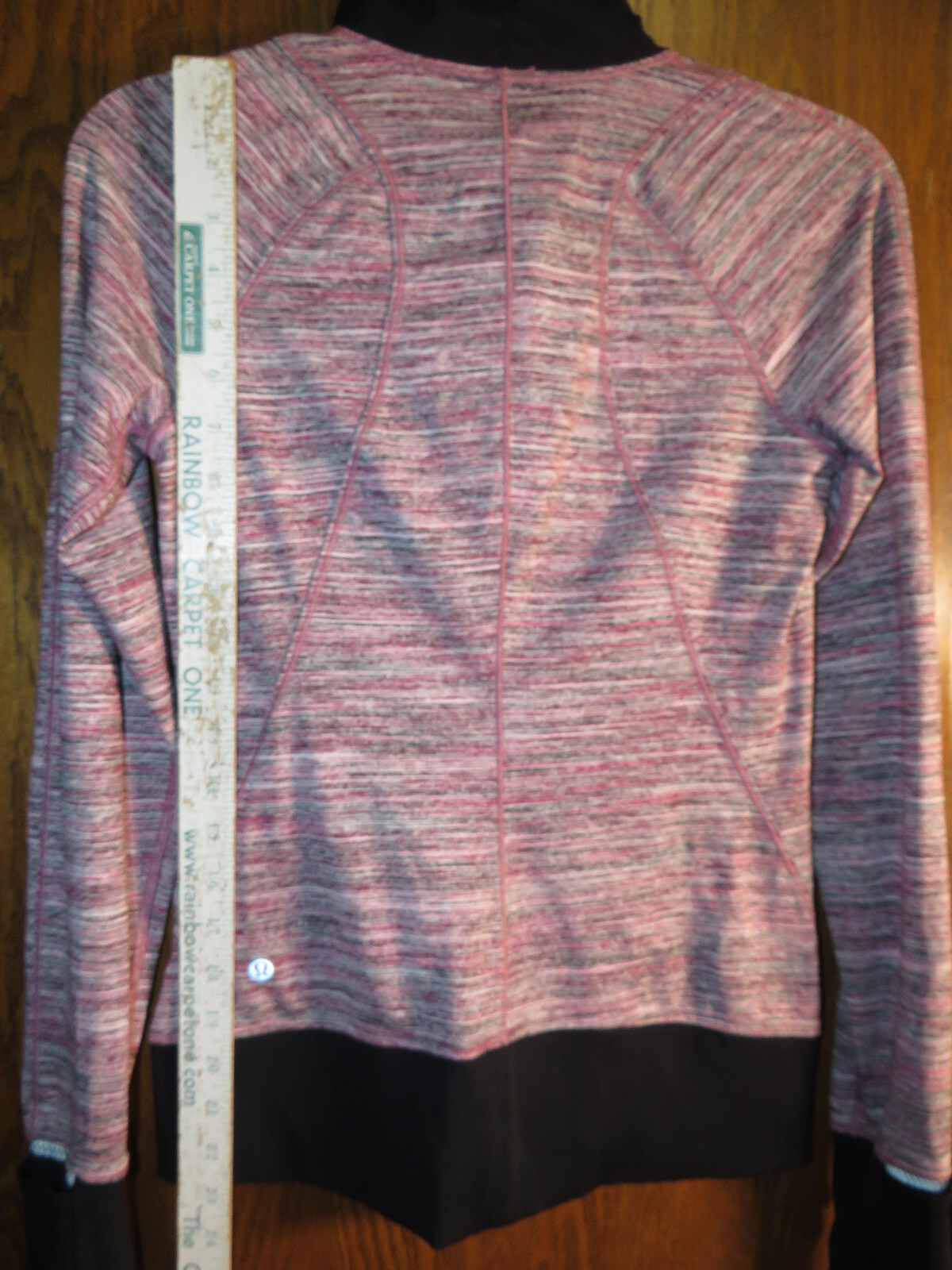 Lululemon 6 Runderful Half Zip Space Dye Camo Berry Rumble Red Black EUC!