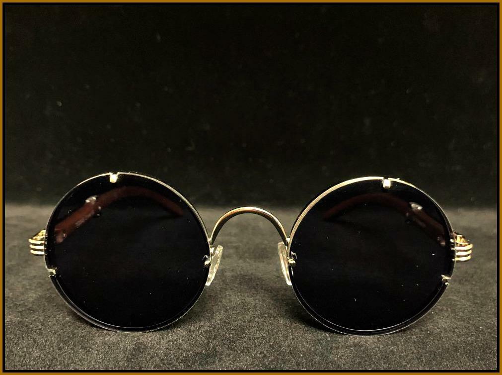 Mens Classy Elegant Exotic Sophisticated Retro Style SUNGLASSES Round Frame Lens