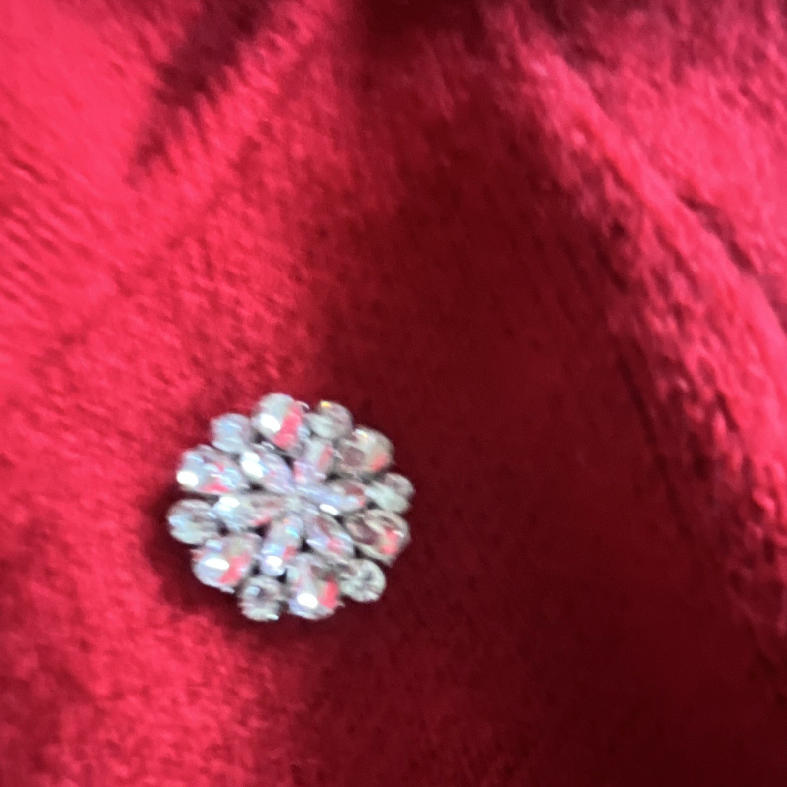 Banana Republic Women’s Red Collared Jacket Rhinestone Button Solid XS