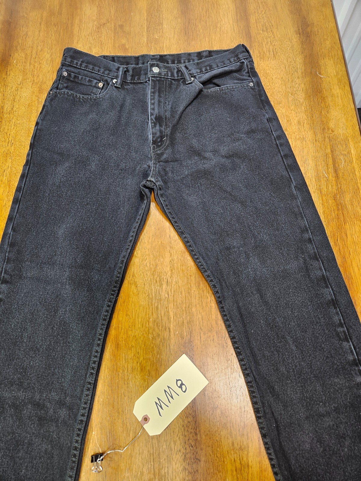 Levi Strauss Denim Jeans 505 Mens Size 38×32 Zipper Button Pockets Dark Wash
